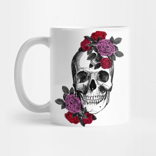 Skull and flowers Mug